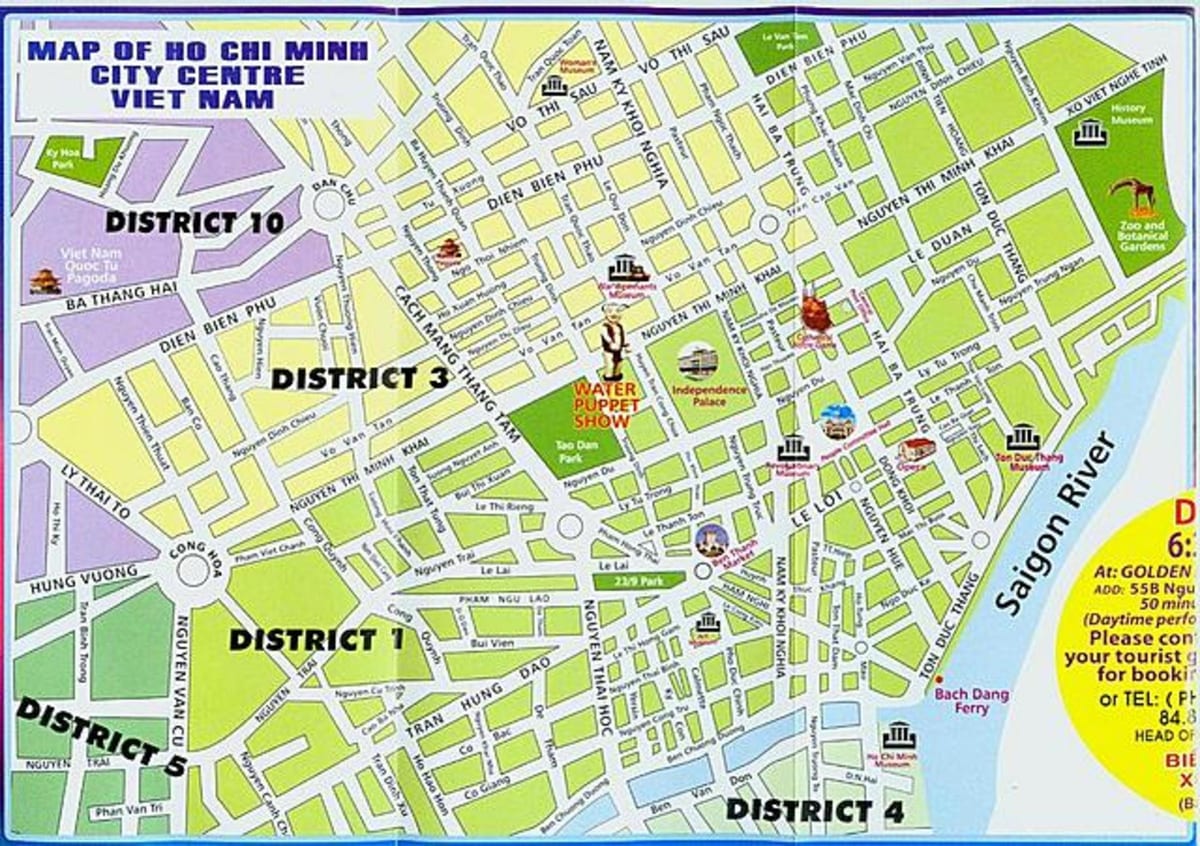 Kart over ho chi minh city center