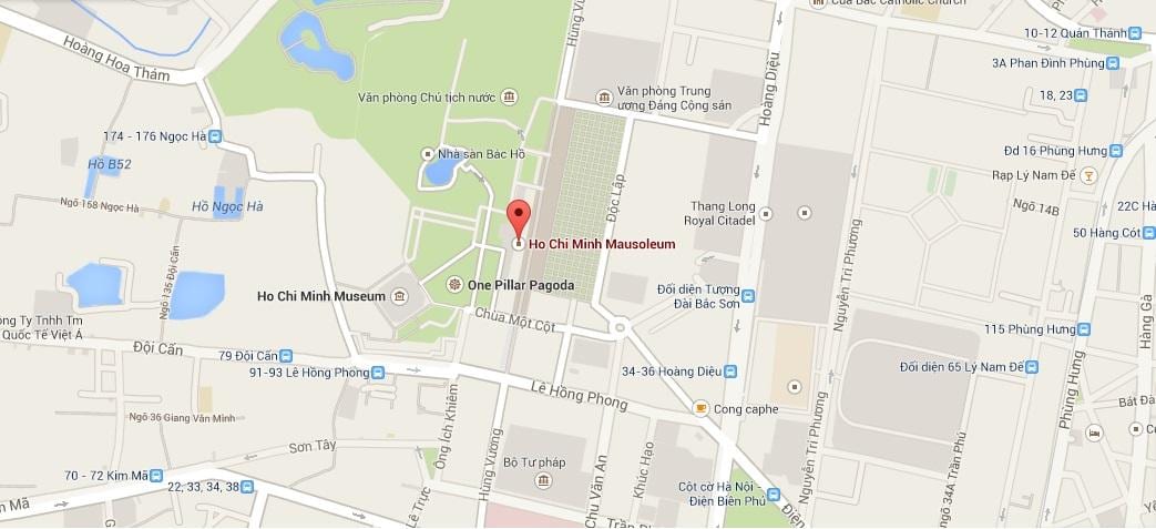 Kart av ho chi minh-mausoleet