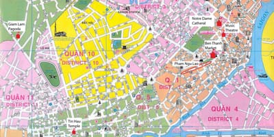 Saigon-distriktet kart