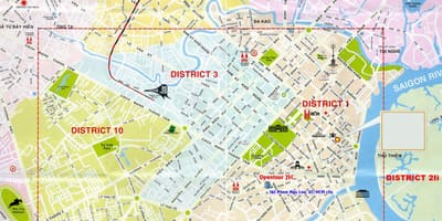 Turist kart ho chi minh-byen district 1