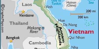 Kart av saigon på